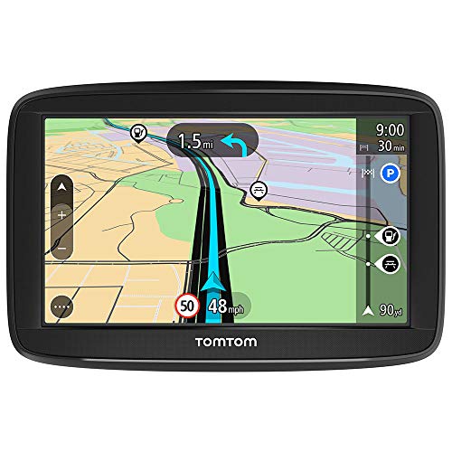 GPS para coche TomTom Start de 52,5 pulgadas, con mapas de Europa, prueba de alertas de zonas peligrosas, montaje reversible integrado